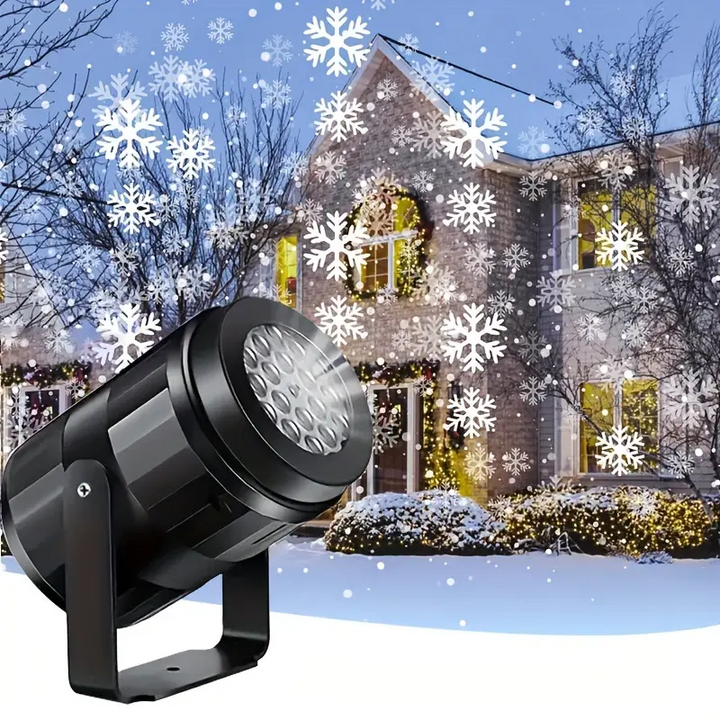 BowLift | Magic Snowflakes Christmas Projector – LED light show for indoor and outdoor