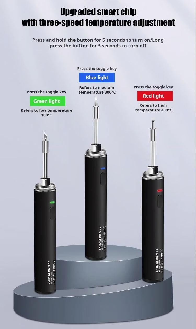 Cordless Portable Soldering Iron Set | Cordless & Rechargeable | Bowlift