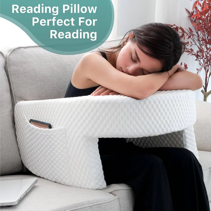 BowLift | Reading Pillow for Bed, Memory Foam with Washable Cover