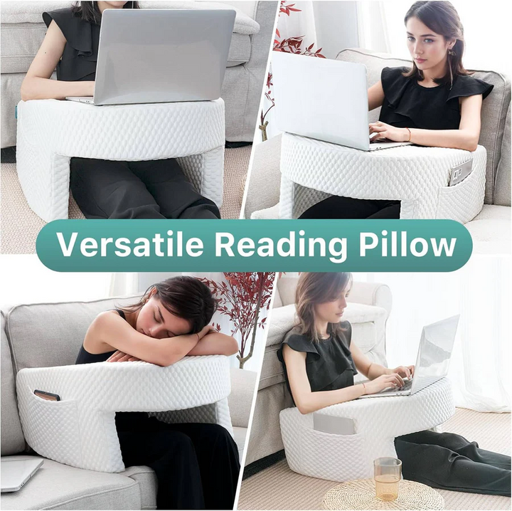 BowLift | Reading Pillow for Bed, Memory Foam with Washable Cover