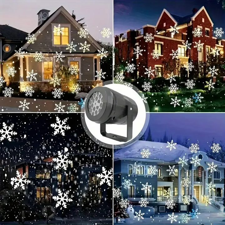 BowLift | Magic Snowflakes Christmas Projector – LED light show for indoor and outdoor