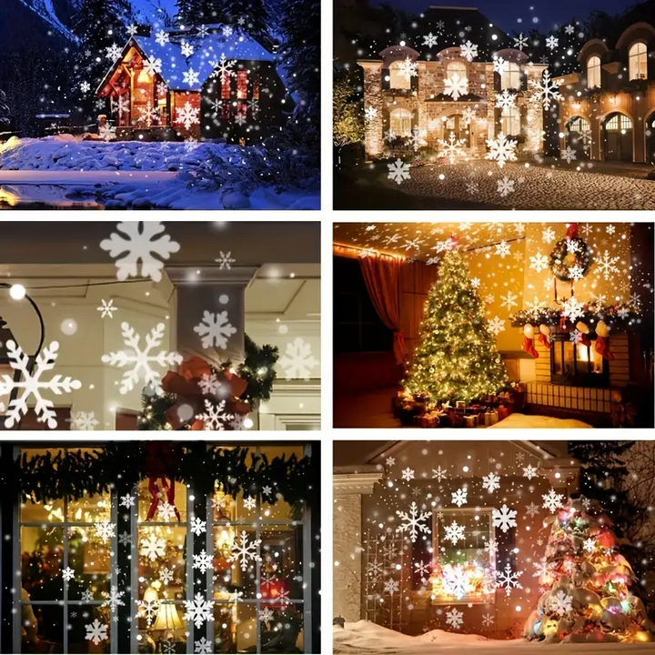 BowLift | Magic Snowflakes Christmas Projector – LED light show for indoor and outdoor