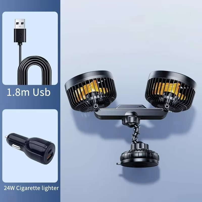 BowLift | AeroBreeze Car Fan | Wireless fan with 4000 mAh battery and 3 fan speeds