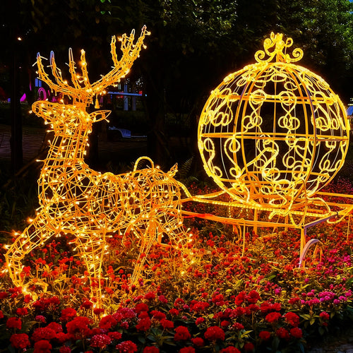 LED-Reindeer-Light with Sleigh