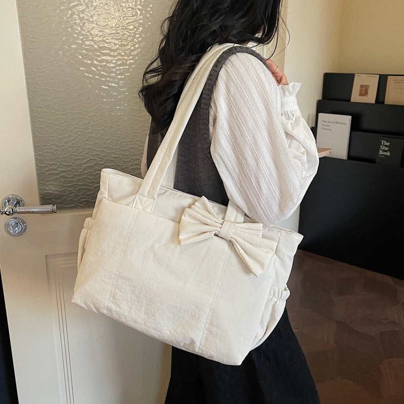 Cotton shoulder bag, tote style