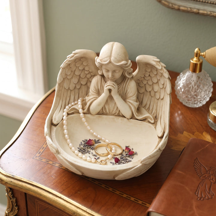 Engel tray made of resin, European rustic