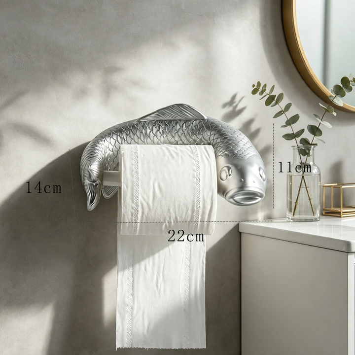 Creative fish-shaped paper towel box, wall-mounted