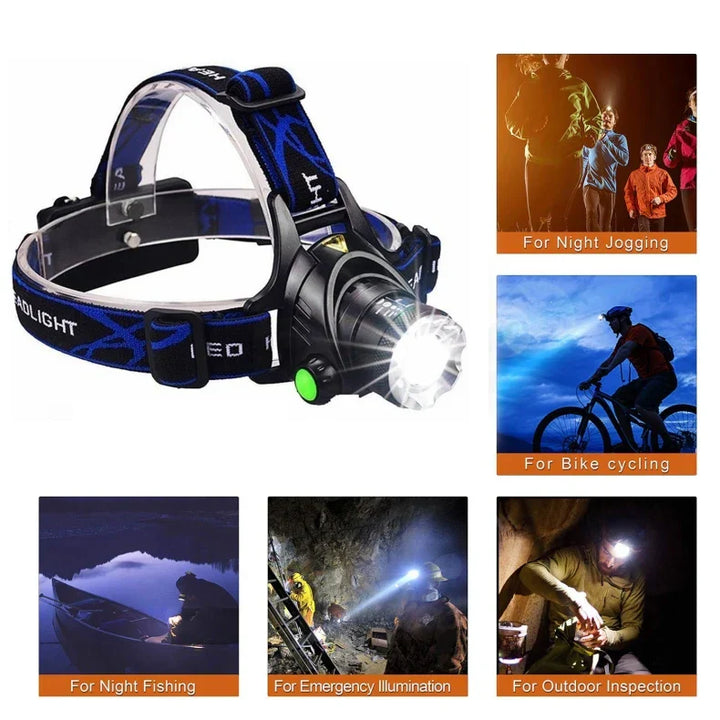 Rechargeable Waterproof LED Headlamp Bowlift