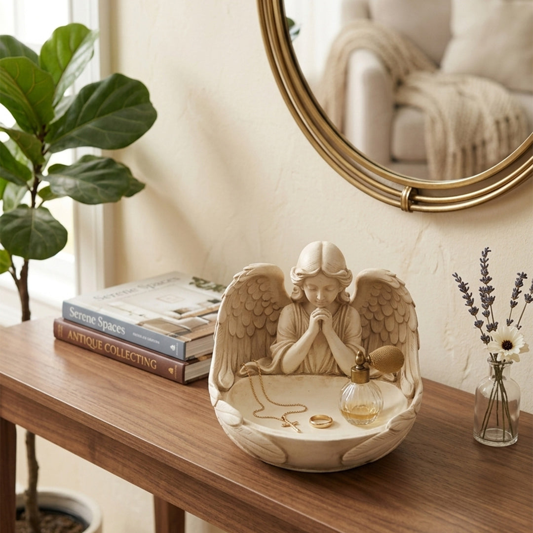 Engel tray made of resin, European rustic