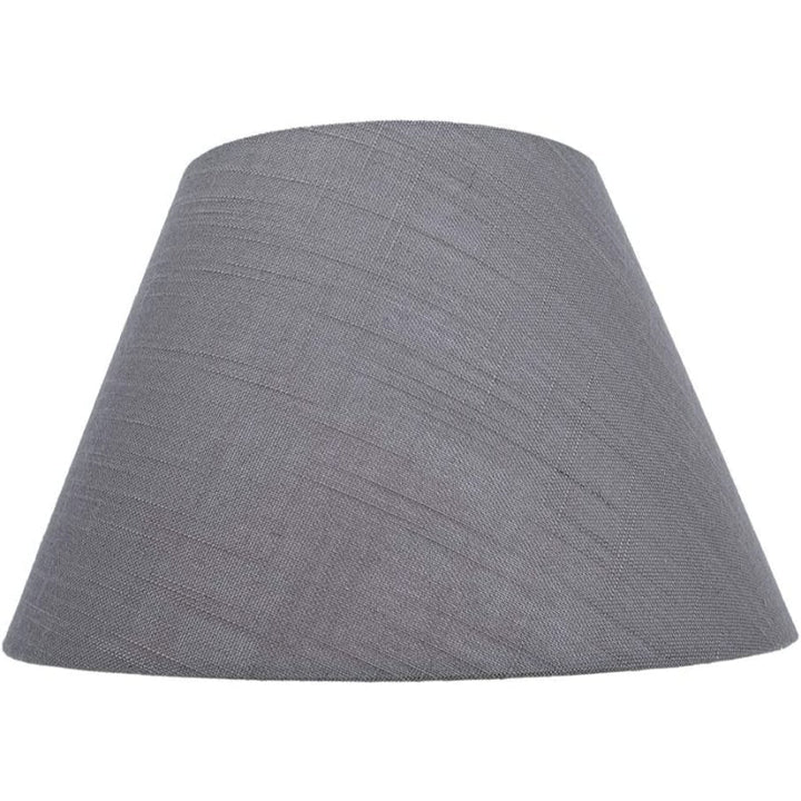 BowLift | Medium lampshade, barrel fabric lampshade for table lamp and floor lamp, 7x13x7.8 inches, natural ventilated linen, handmade, spider (white)