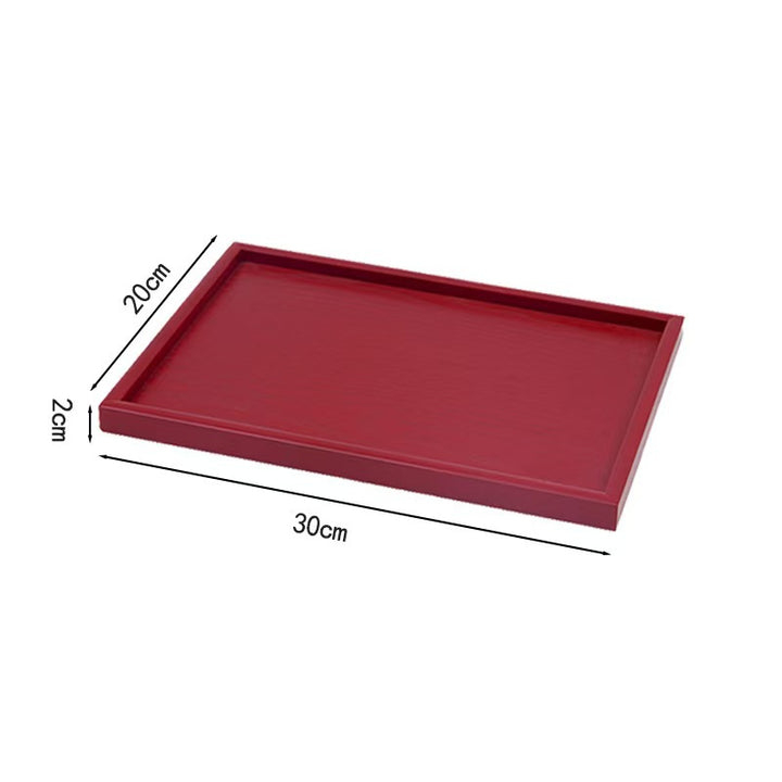 Wood serving tray, rectangular, Neuchinese design