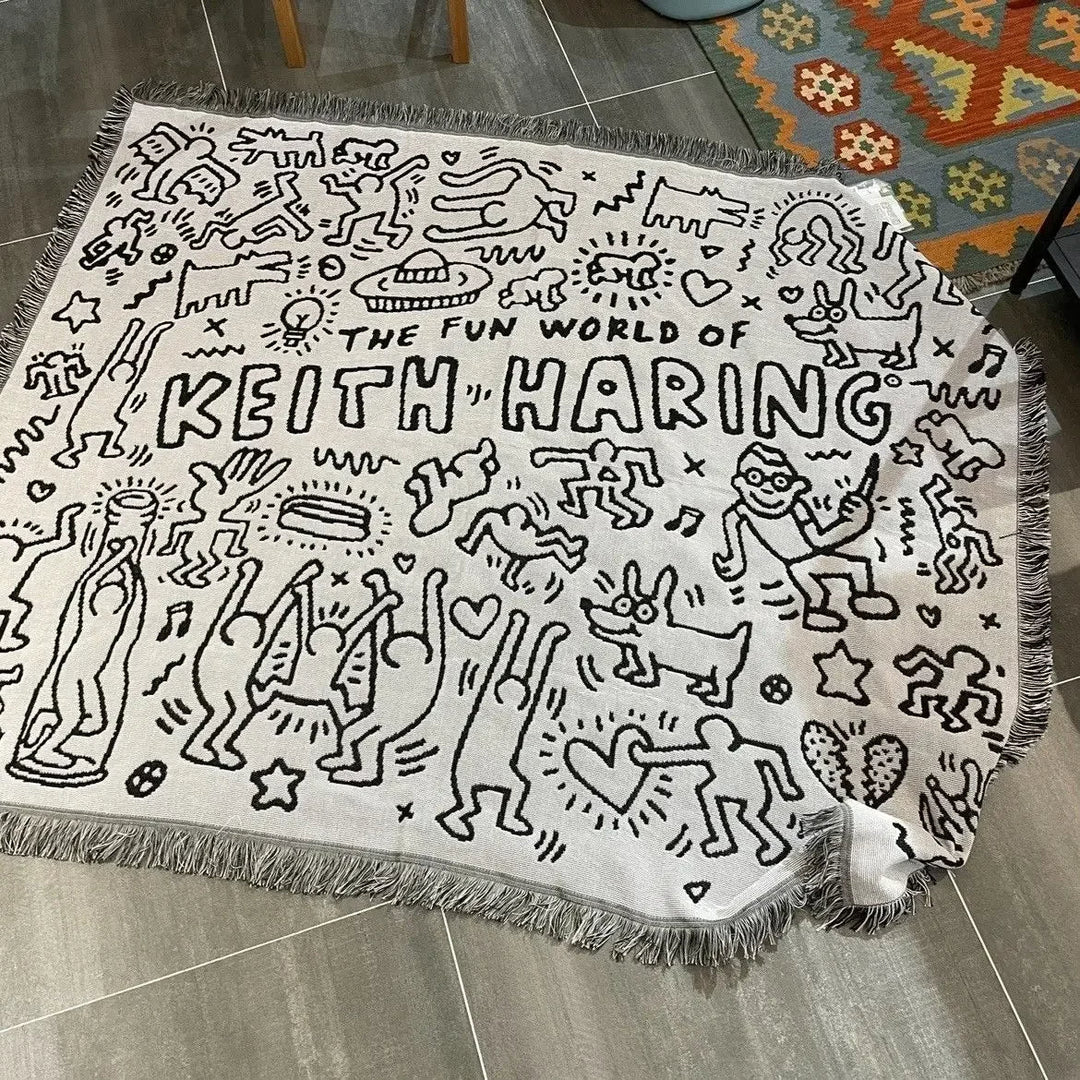 Keith Haring Puzzle-Throw Blanket Bowlift
