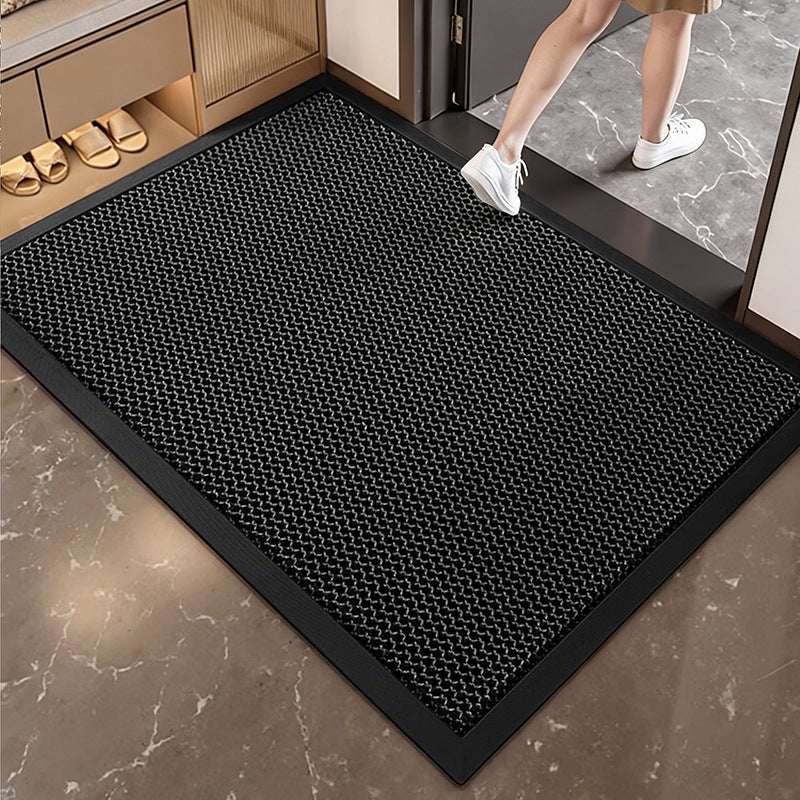 Entrance mat made of polyester fiber, machine-woven