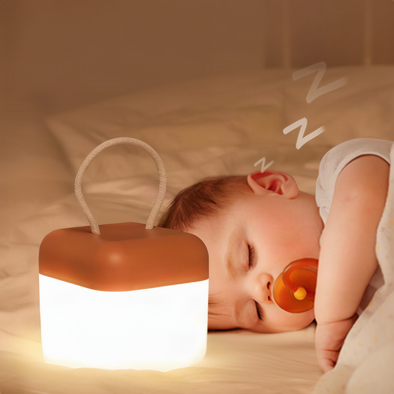 Portable LED lantern with silicone, 10.5 cm