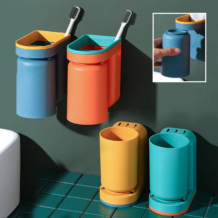 Adhesive toothbrush holder | Bowlift