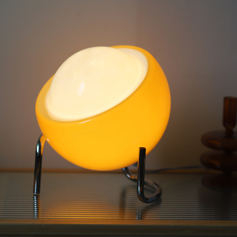 Scandinavian Glass Table Lamp for Atmosphere Bowlift