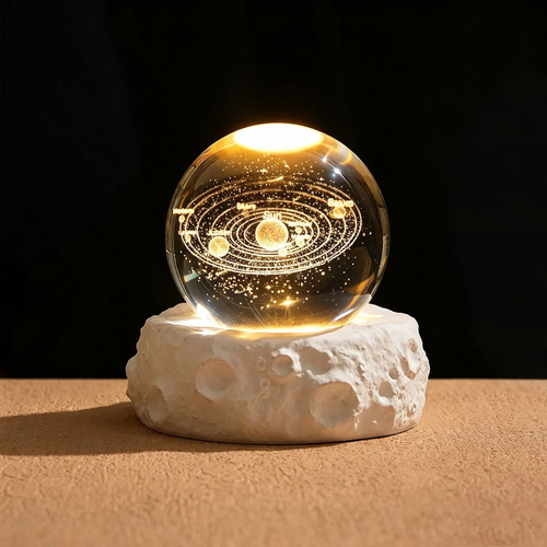 Glowing crystal ball with LED stand