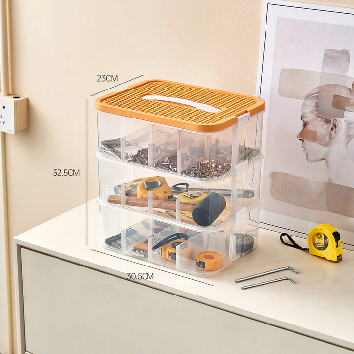 Organizer box with compartments, stainless steel, model yz-3271-2