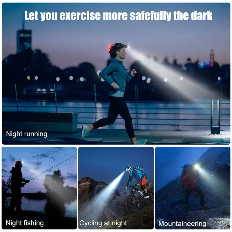 Rechargeable Waterproof LED Headlamp Bowlift