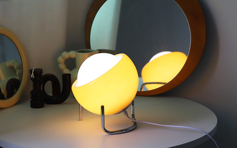Scandinavian Glass Table Lamp for Atmosphere Bowlift