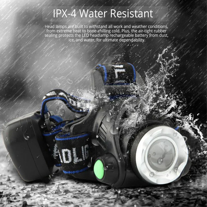 Rechargeable Waterproof LED Headlamp Bowlift