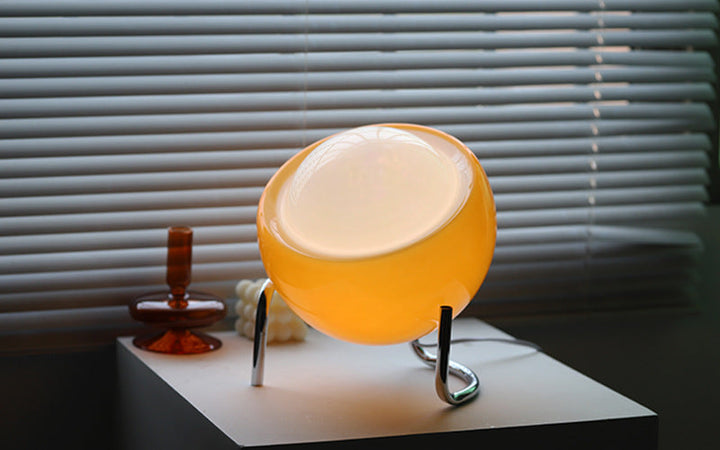 Scandinavian Glass Table Lamp for Atmosphere Bowlift