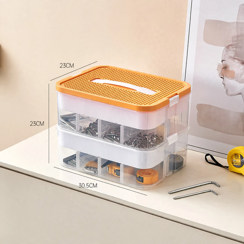 Organizer box with compartments, stainless steel, model yz-3271-2