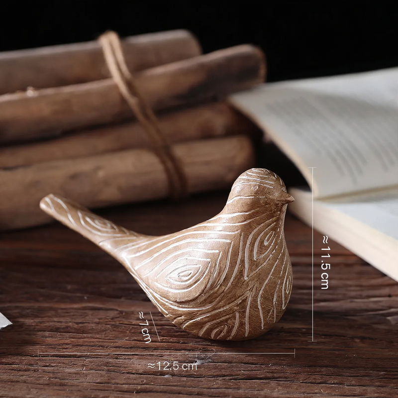 Bird figure made of resin, modern design