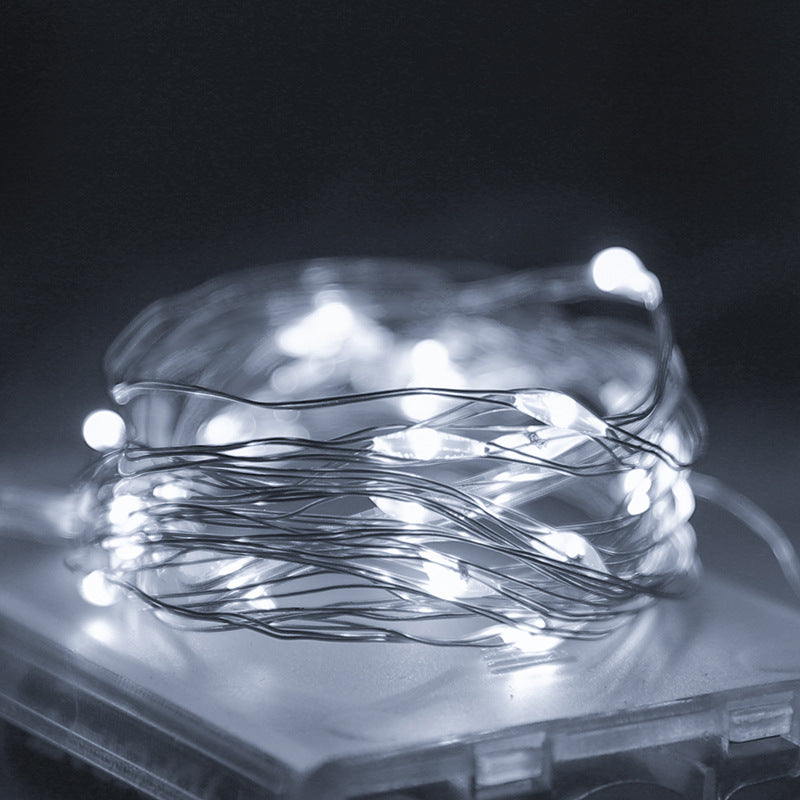 LED string lights, 10 m, 100 lights, USB/battery