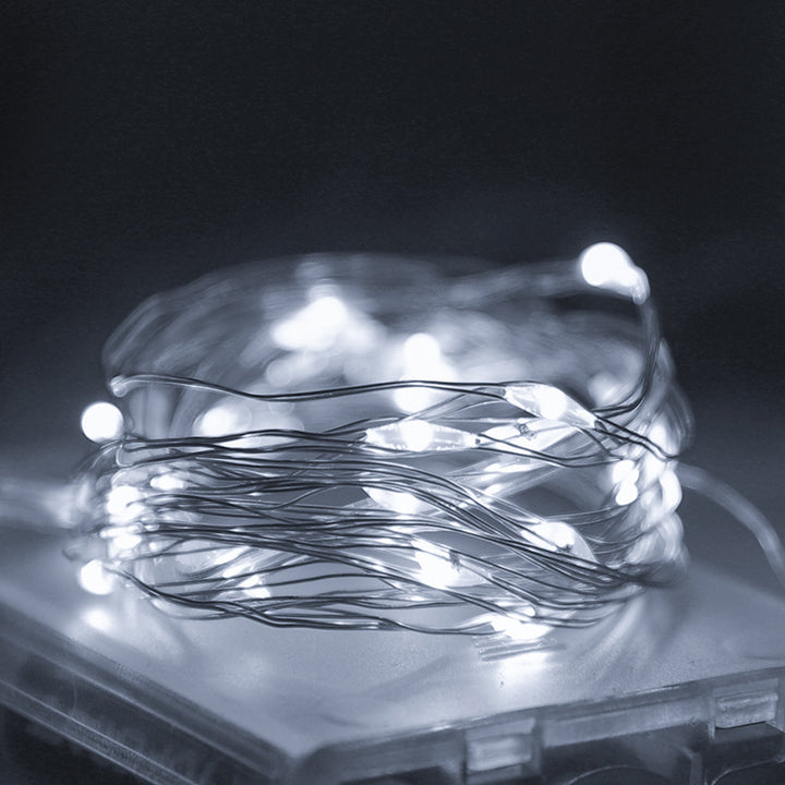 LED string lights, 10 m, 100 lights, USB/battery