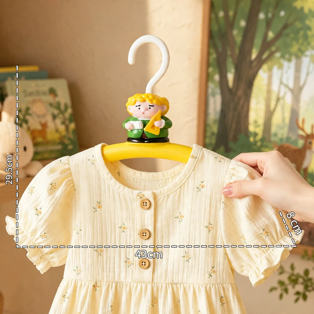 Clothes hanger with cartoon character design non-slip