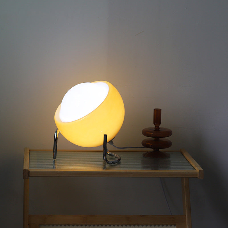 Scandinavian Glass Table Lamp for Atmosphere Bowlift