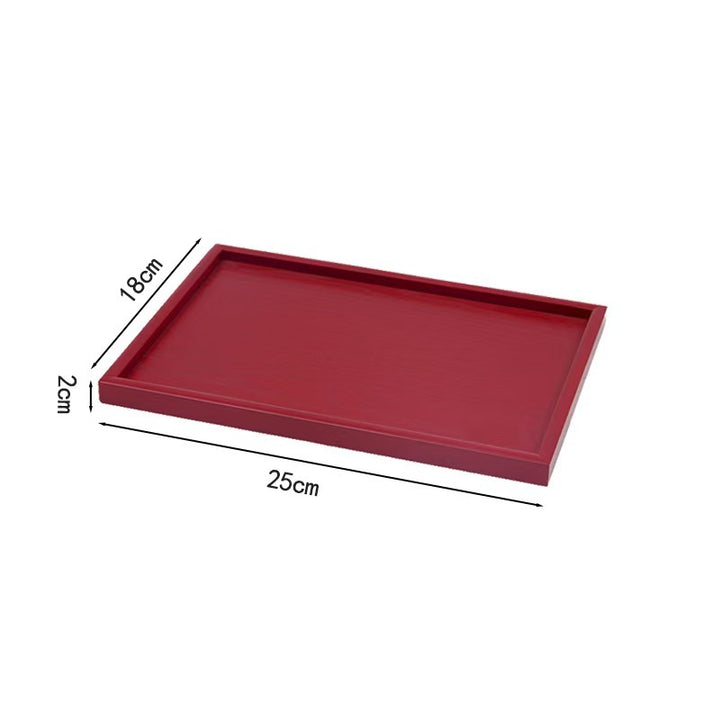 Wood serving tray, rectangular, Neuchinese design