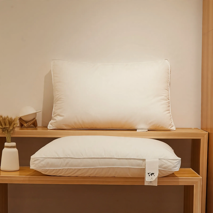 Hotel pillow with microfiber, ergonomic