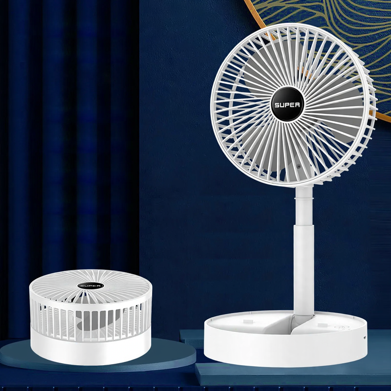 Portable hand fan with battery, 3 levels