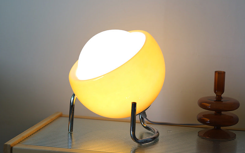 Scandinavian Glass Table Lamp for Atmosphere Bowlift