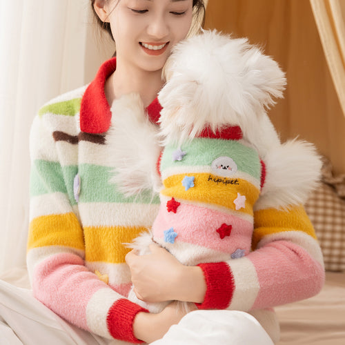Dog Sweater Fleece, Cartoon Stars, Autumn-Winter