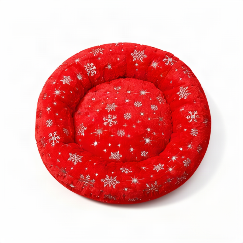 Fluffy cat bed, round, warming