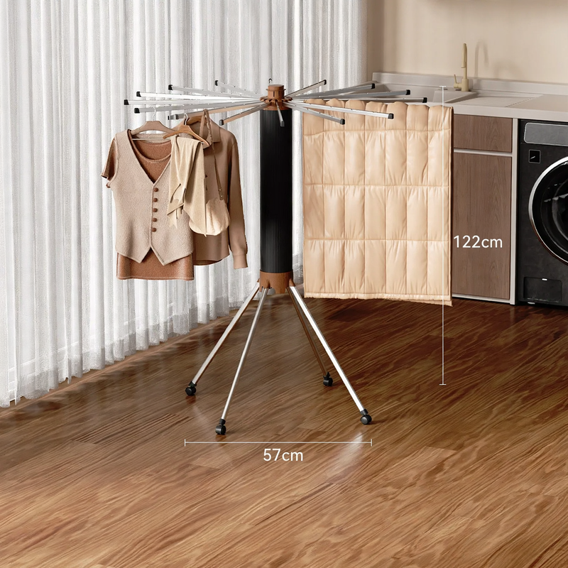 Standing laundry dryer, foldable, plastic