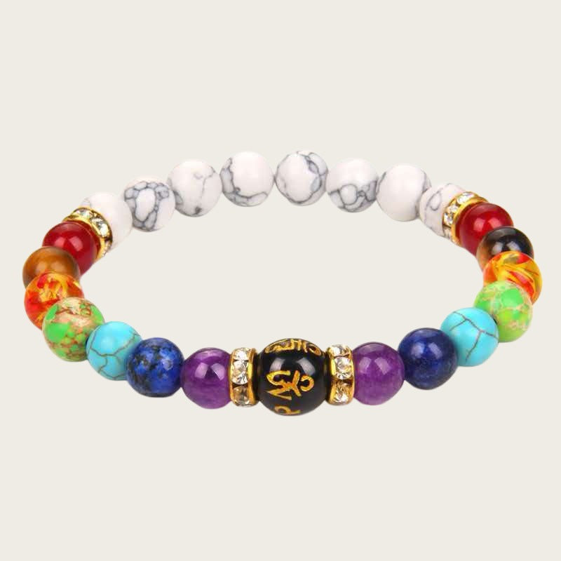 Beaded bracelet made of natural stones