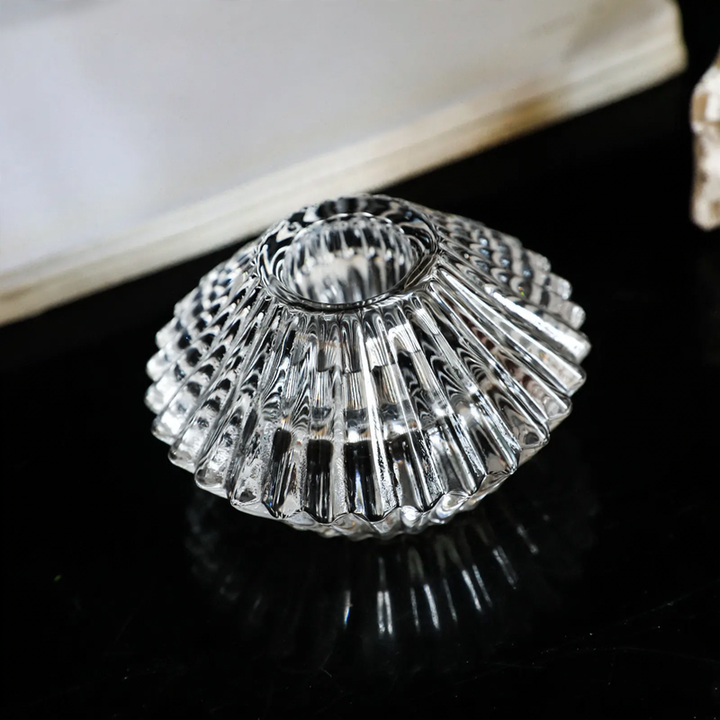 Crystal glass candle holder, European design, dual function