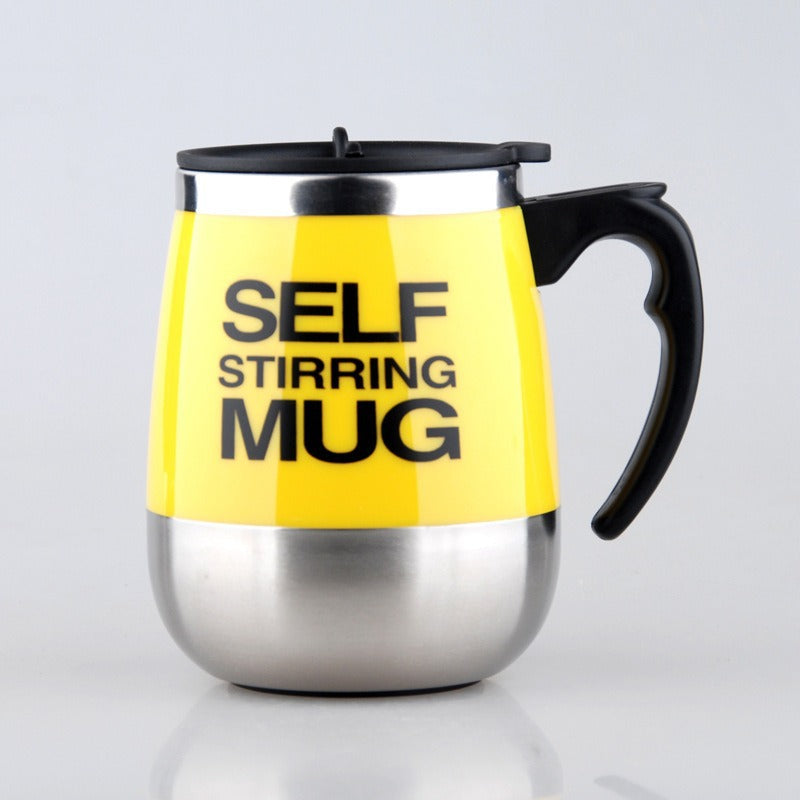 Self-stirring mug, 350 ml, stainless steel