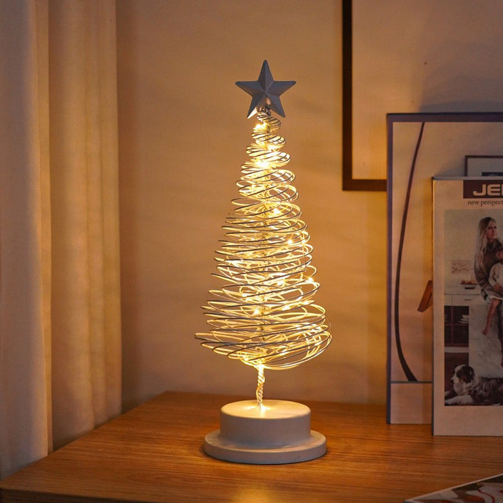 LED Crystal Tree Light with Metal Base, USB and Battery