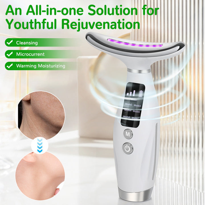 Portable beauty device for face and neck