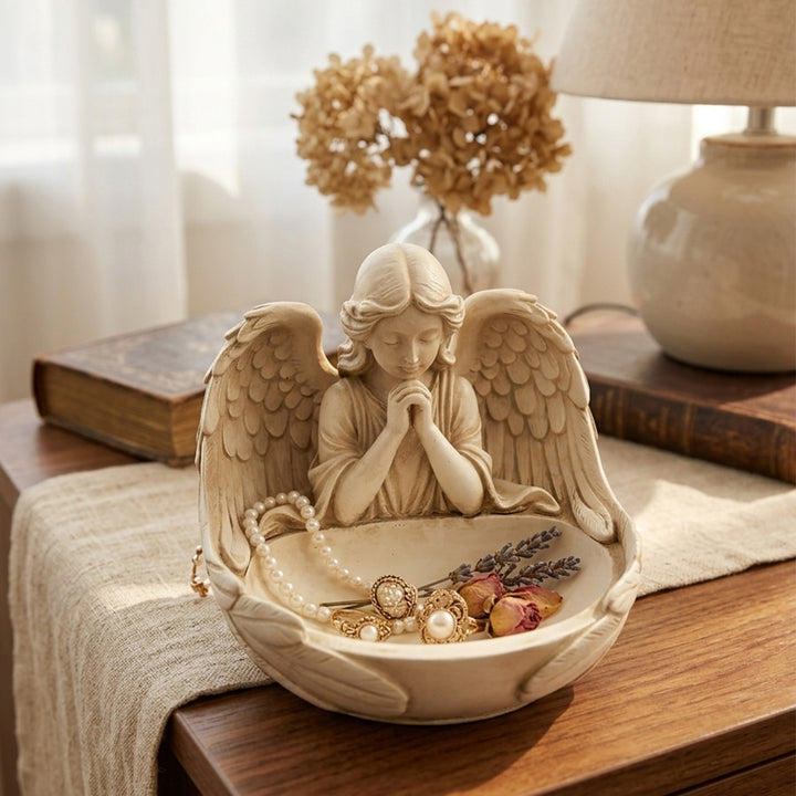 Engel tray made of resin, European rustic