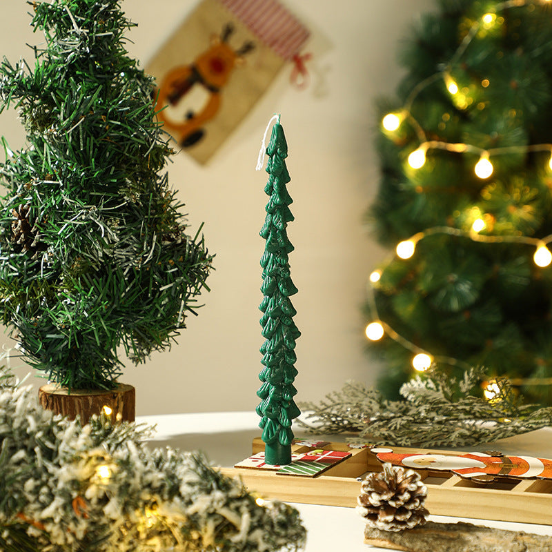 Christmas tree scented candle, handcrafted