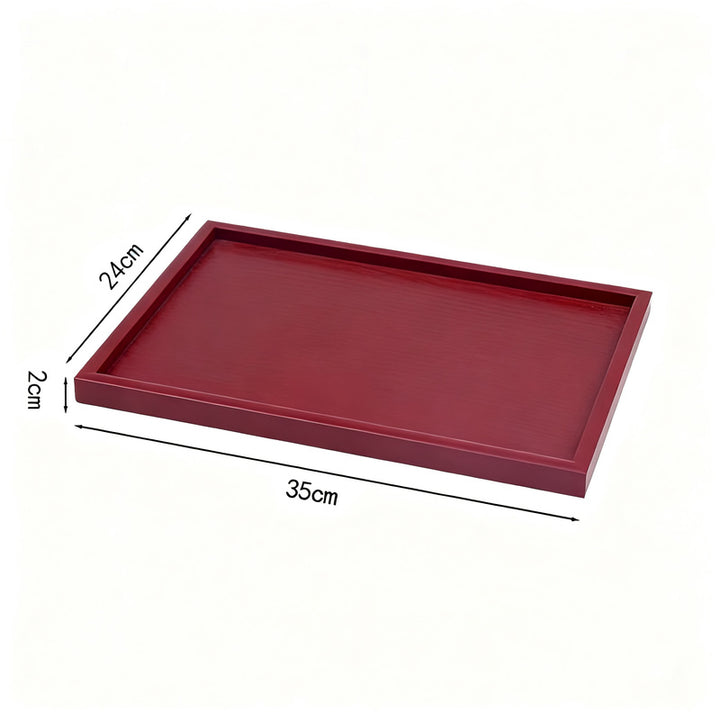Wood serving tray, rectangular, Neuchinese design