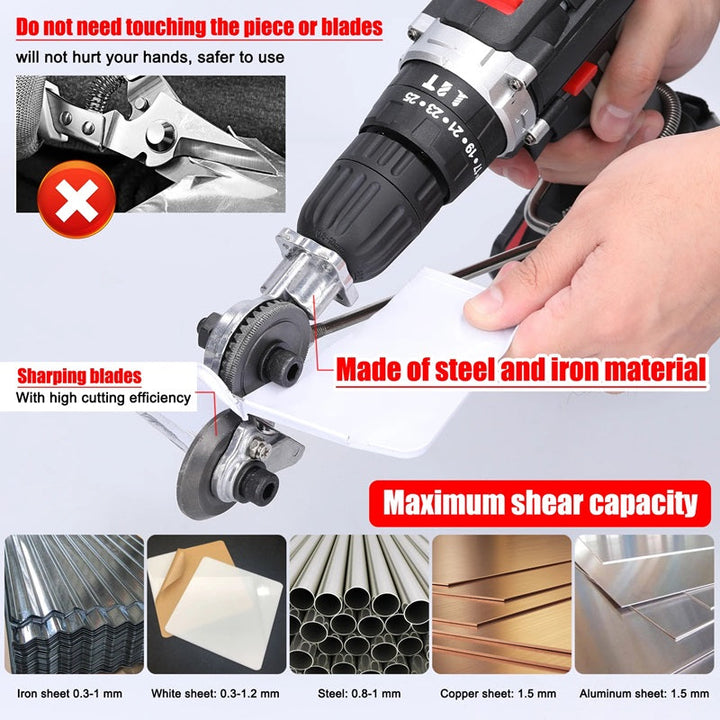 BowLift | Heavy-Duty Metal Cutting Adapter for Drill