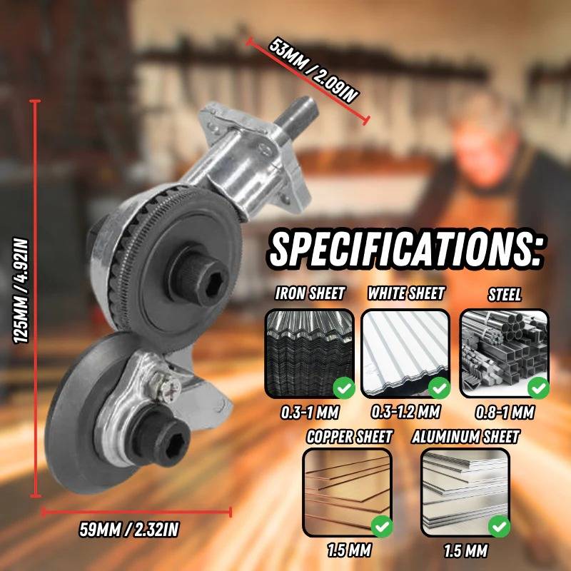 BowLift | Heavy-Duty Metal Cutting Adapter for Drill