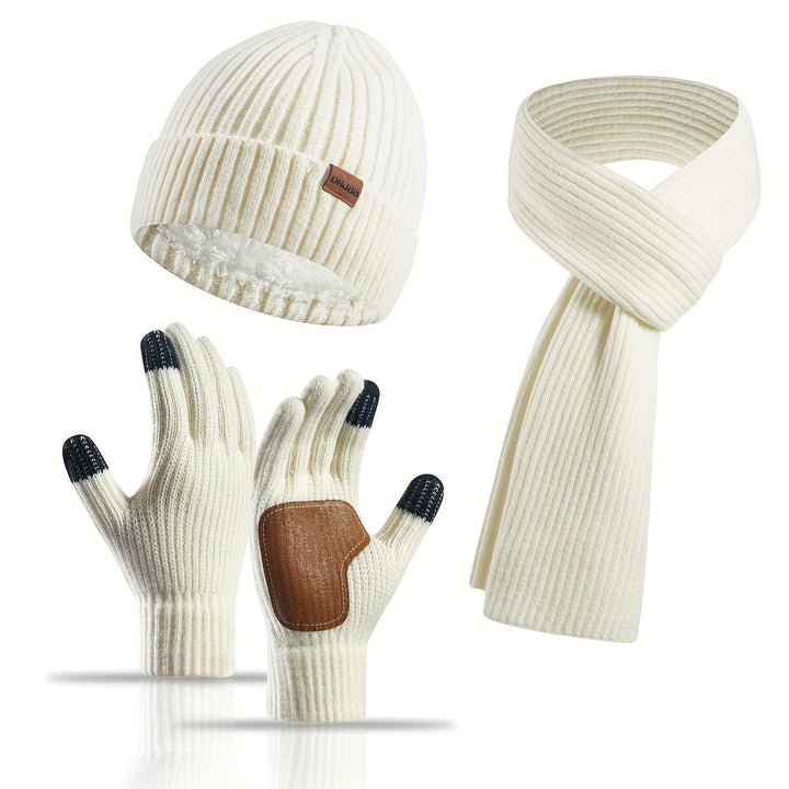 BowLift | Winter Comfort Set – Knitted Beanie, Scarf and Gloves for Unisex